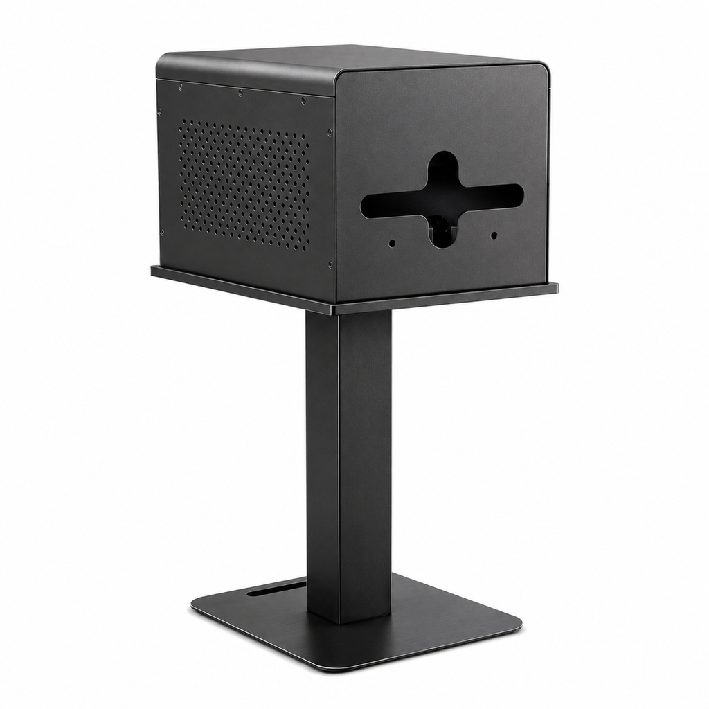 Cache Imprimante Métal — Installation Photobooth Pro