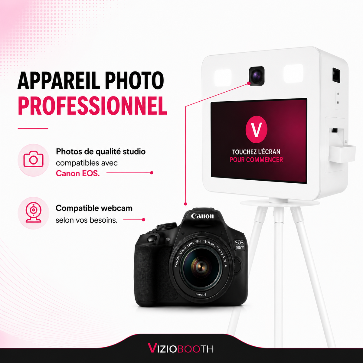 Vinnie Photobooth |  Borne Compacte